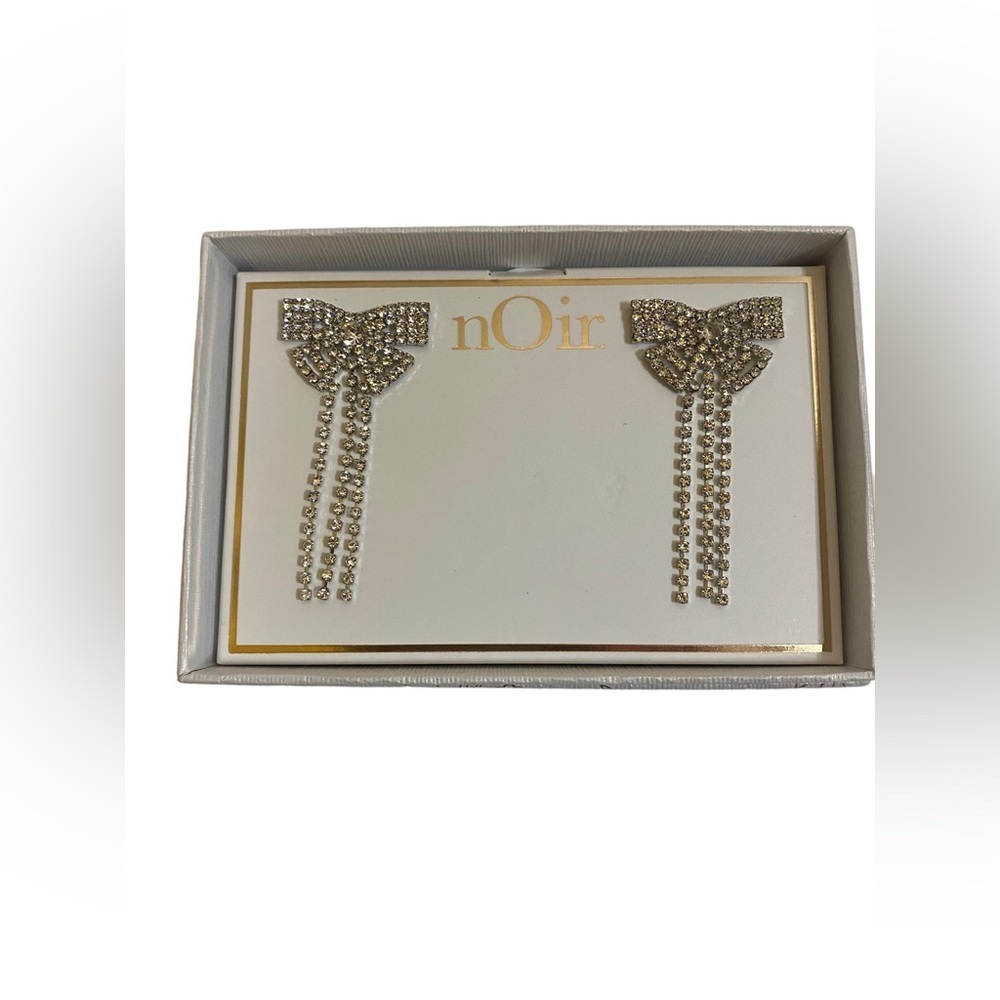 Noir Rhinestone Earrings - Picture 2 of 5